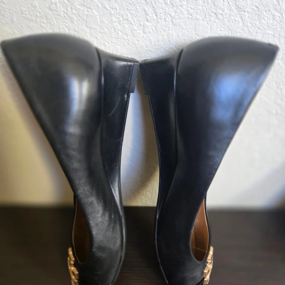 Tory Burch Black Wedge EVERLY 35MM CAP TOE perfectly black 8
